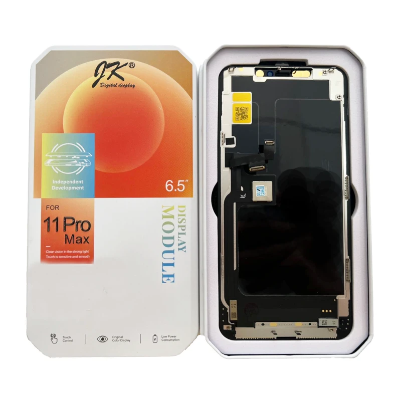 Pantalla InCell FHD JK para Iphone 11 Pro Max .Permite Traspaso de Chip CAJA METAL