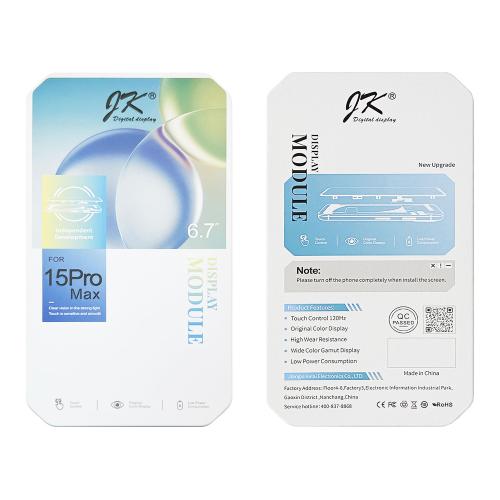 Pantalla INCELL FHD JK para Iphone 15 Pro Max. Permite Traspaso de Chip CAJA METAL