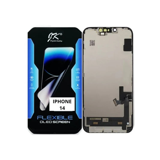 Pantalla SOFT OLED JK para Iphone 14. Permite Traspaso de Chip CAJA METAL