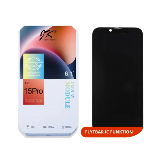 Pantalla INCELL FHD JK para Iphone 15 Pro. Permite Traspaso de Chip CAJA METAL