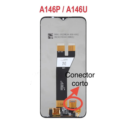 Pantalla SIN MARCO Original para Samsung A14 5G SM-A146B / A14 4G SM-A145F Service Pack (Conector Largo)